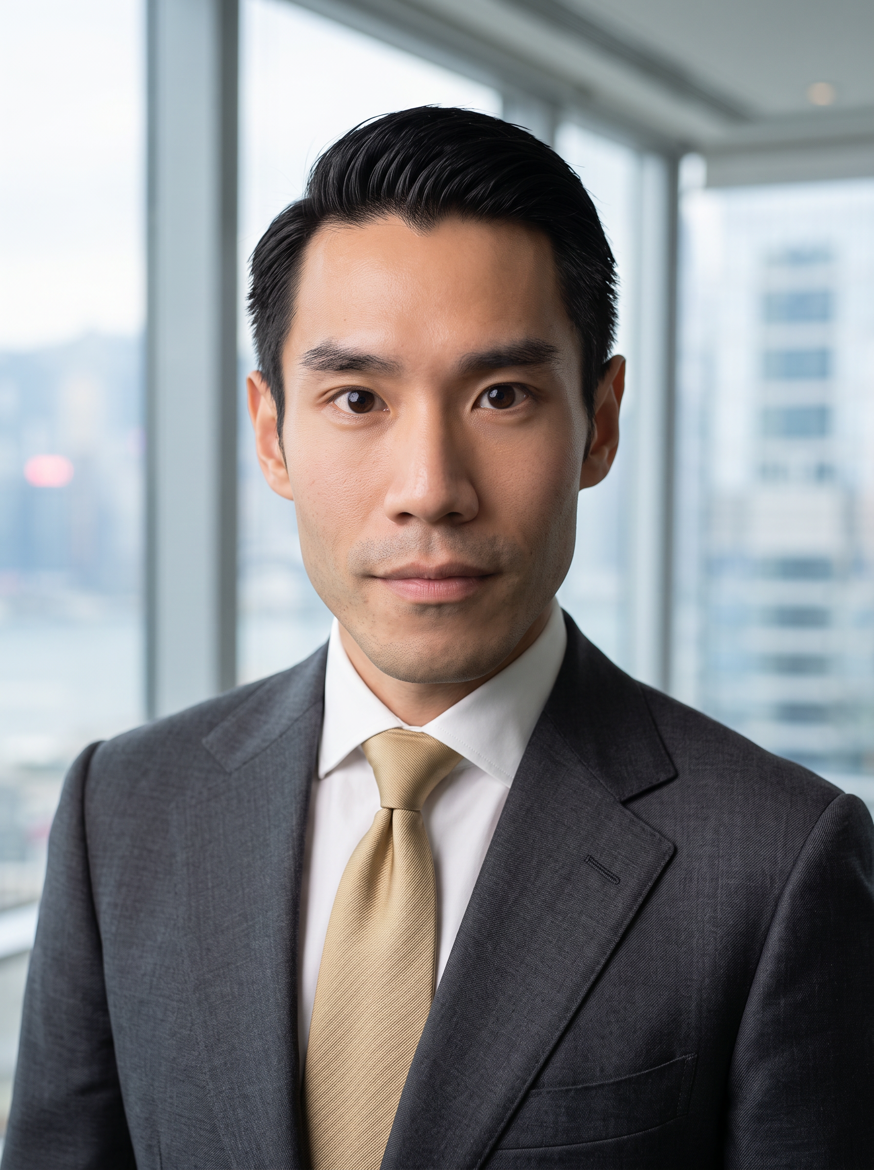 Ryan Li in a formal suit and tie